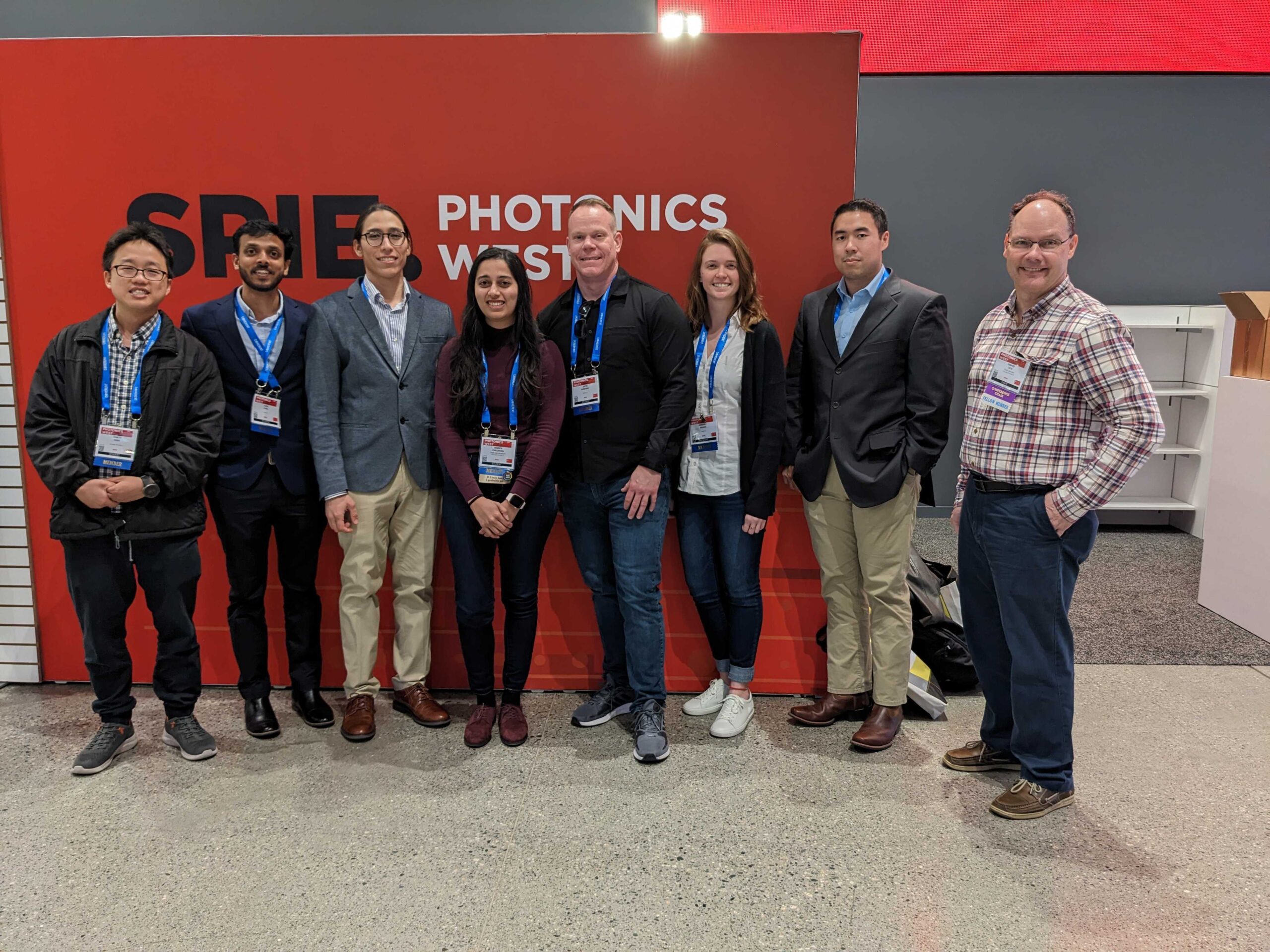 Dr Cote and Students attending SPIE Conferece
